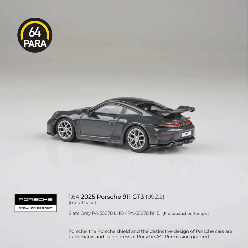 Porsche diecast 911 GT3 (992.2) 2025, 1:64 Scale (Slate Grey) — image 2