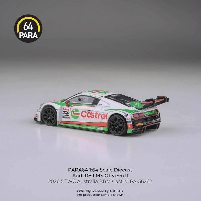 *PRE-ORDER* Audi R8 LMS GT3 EVO II GTWC Australia BRM Castrol 2026, 1:64 Scale — image 2