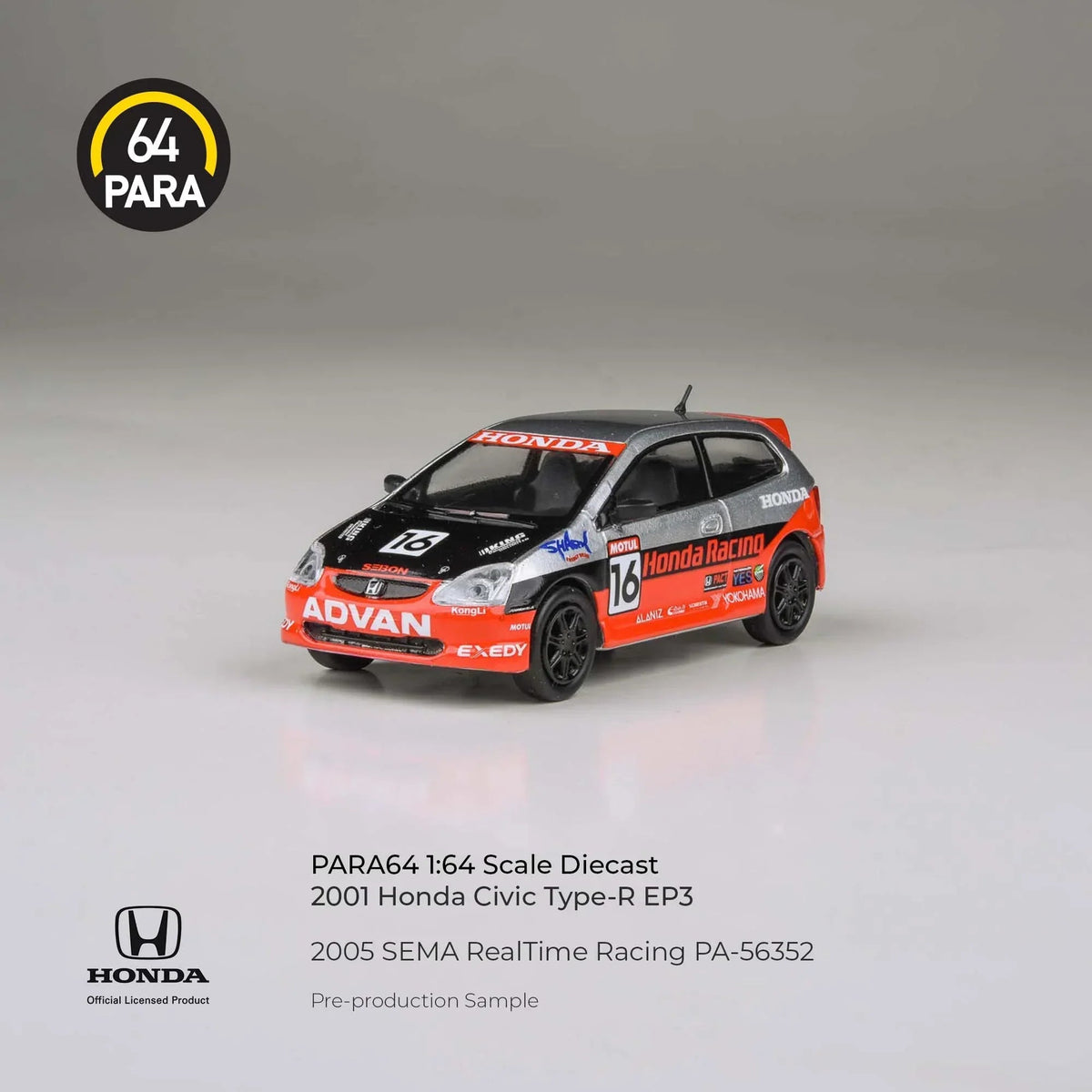 Honda Civic 2005 SEMA RealTime Racing, 1:64 Scale (Red) — image 2