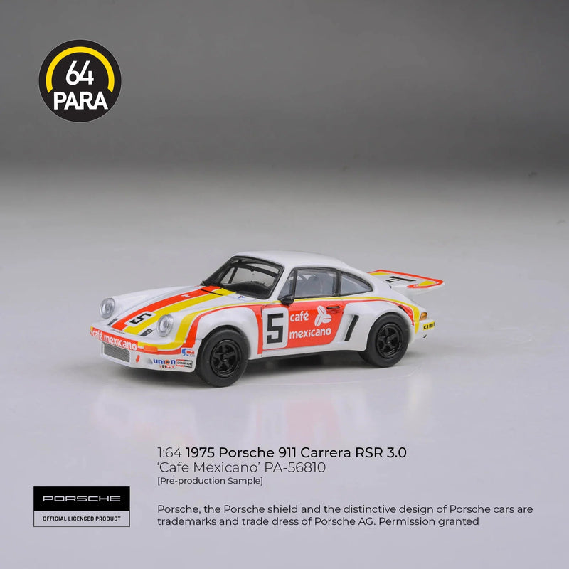 *PRE-ORDER* Porsche diecast 911 3.0 RSR 'Café Mexicano' 1974, 1:64 Scale — image 1