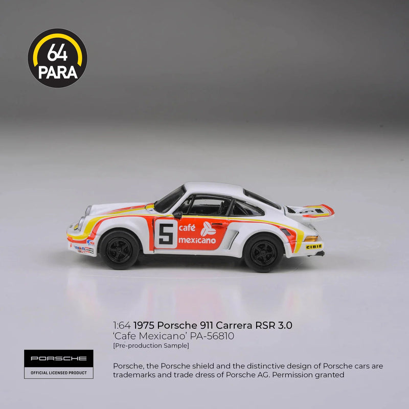 *PRE-ORDER* Porsche diecast 911 3.0 RSR 'Café Mexicano' 1974, 1:64 Scale — image 2