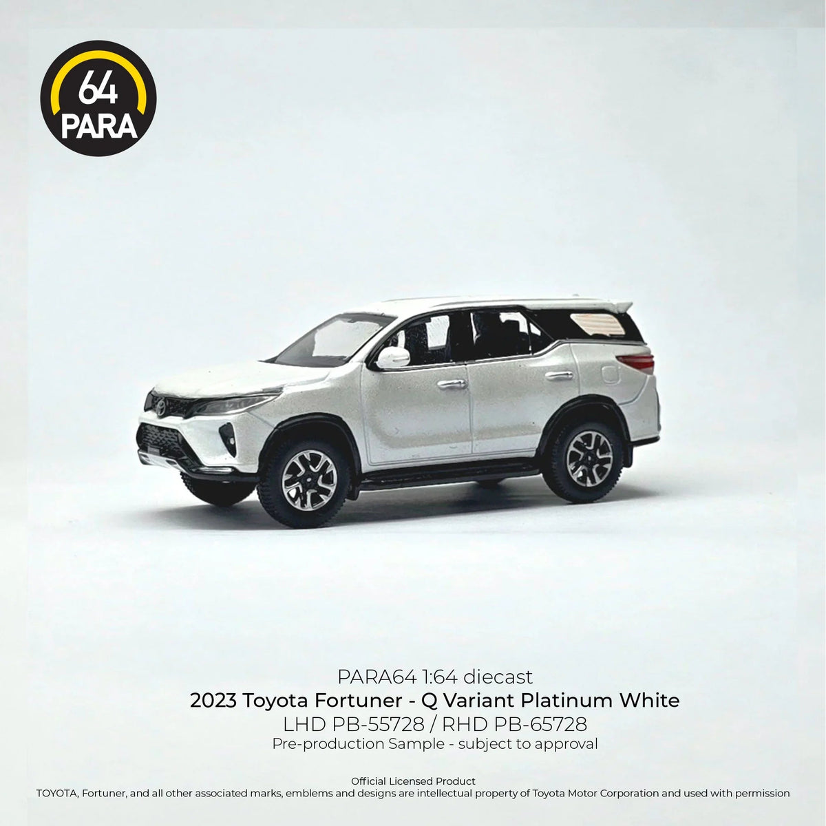 *PRE-ORDER* Diecast Toyota Fortuner - Q Variant Platinum 2023 (White) — image 1