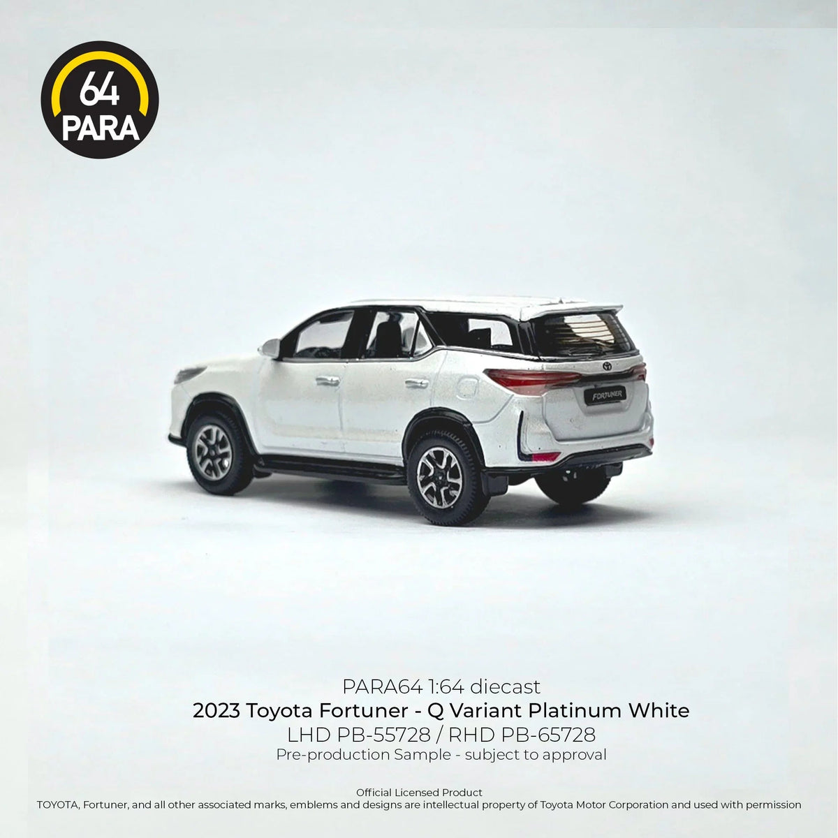 *PRE-ORDER* Diecast Toyota Fortuner - Q Variant Platinum 2023 (White) — image 2
