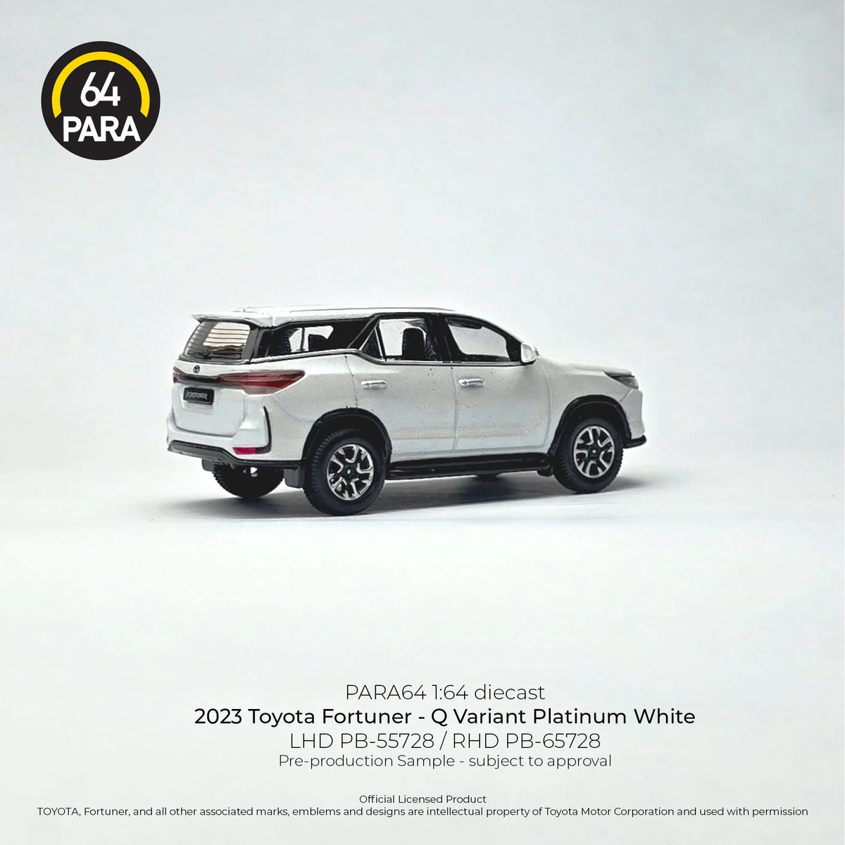 *PRE-ORDER* Diecast Toyota Fortuner - Q Variant Platinum 2023 (White) — image 3