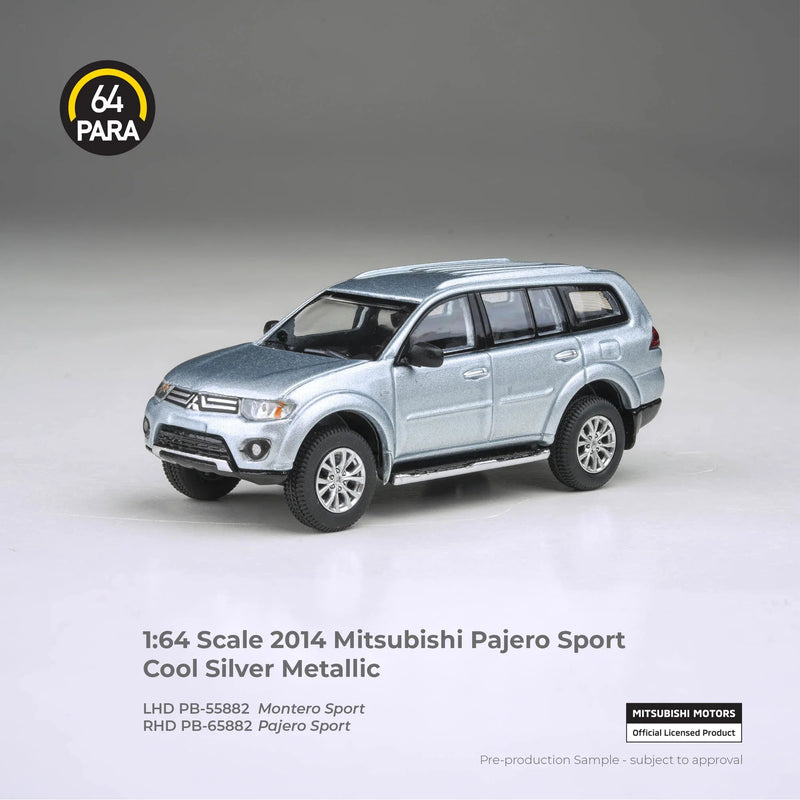 *PRE-ORDER* Mitsubishi Pajero Sport Cool 2014, 1:64 Scale (Silver Metallic) — image 1
