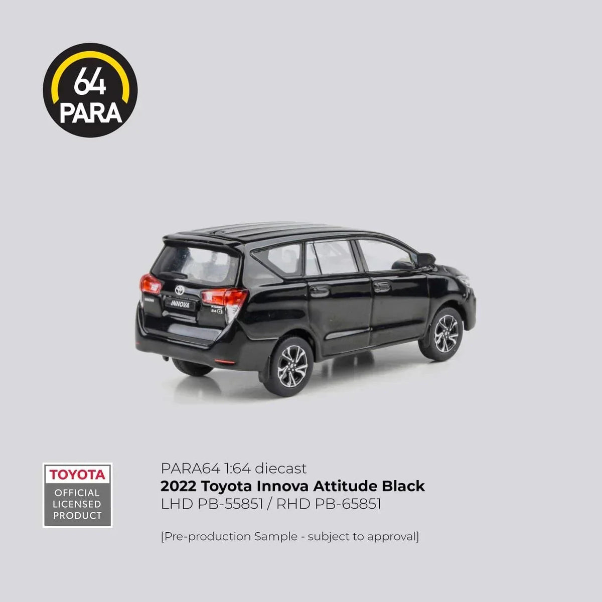 Toyota Innova 2022, 1:64 Scale (Attitude Black) — image 3