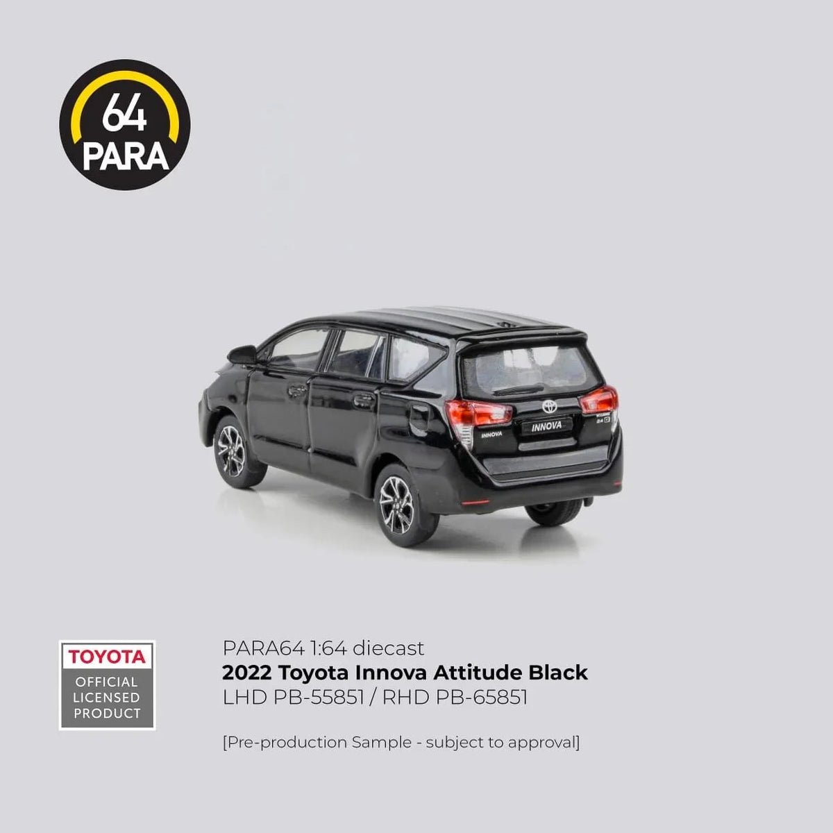 Toyota Innova 2022, 1:64 Scale (Attitude Black) — image 4