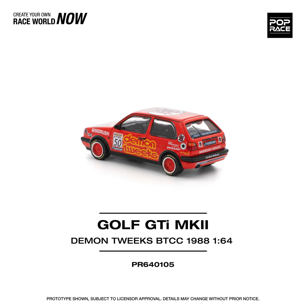 Golf Gti MKII Demon Tweek Btcc 1988, 1:64 Scale (Red) — image 3
