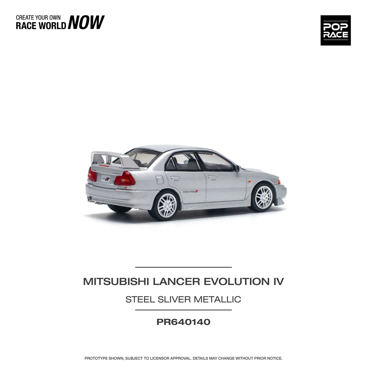 Mitsubishi Lancer Evolution IV, 1:64 Scale (Silver) — image 5