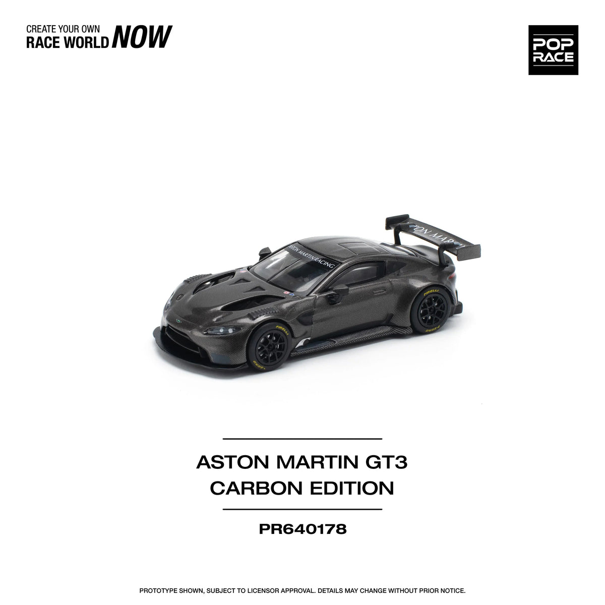 Aston Martin GT3 Carbon Edition, 1:64 Scale (Black) — image 1