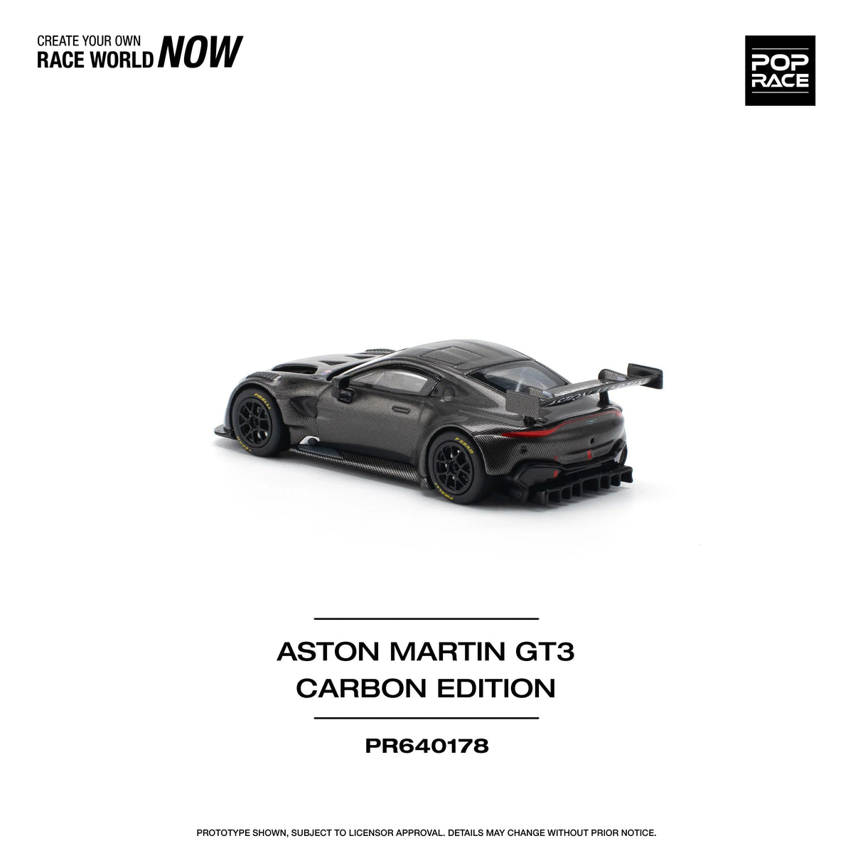 Aston Martin GT3 Carbon Edition, 1:64 Scale (Black) — image 3
