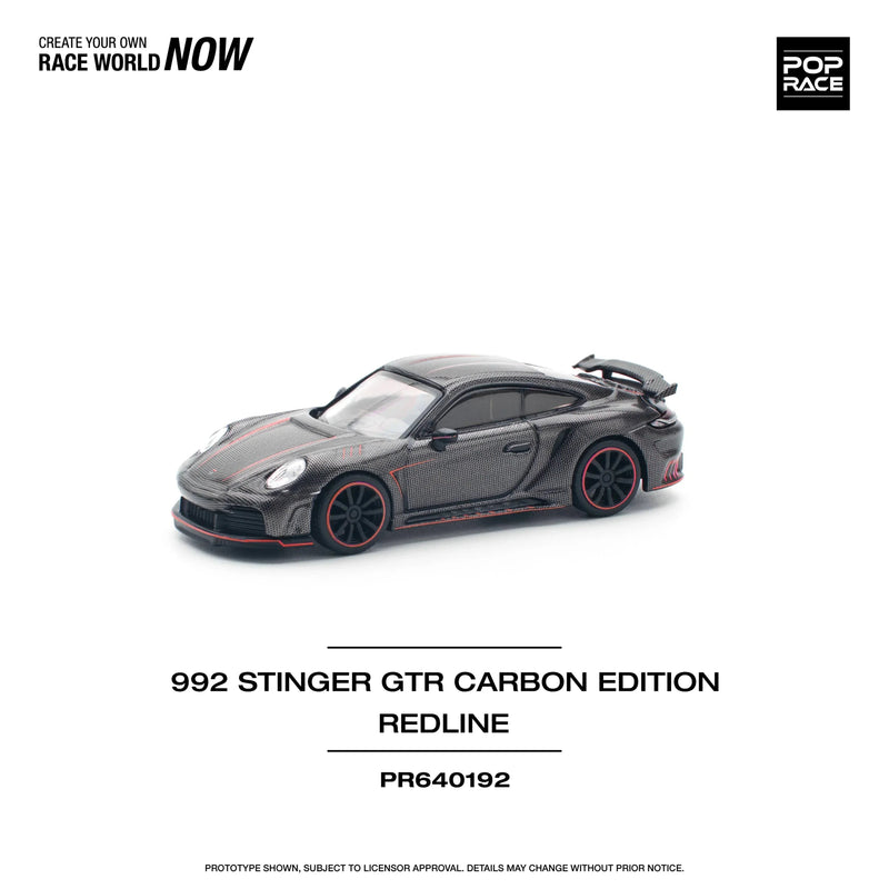 Porsche diecast 992 Stinger GTR Carbon Edition, 1:64 Scale (Black) — image 1