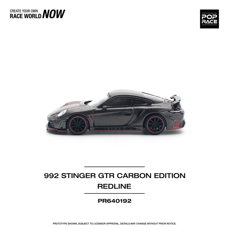 Porsche diecast 992 Stinger GTR Carbon Edition, 1:64 Scale (Black) — image 2