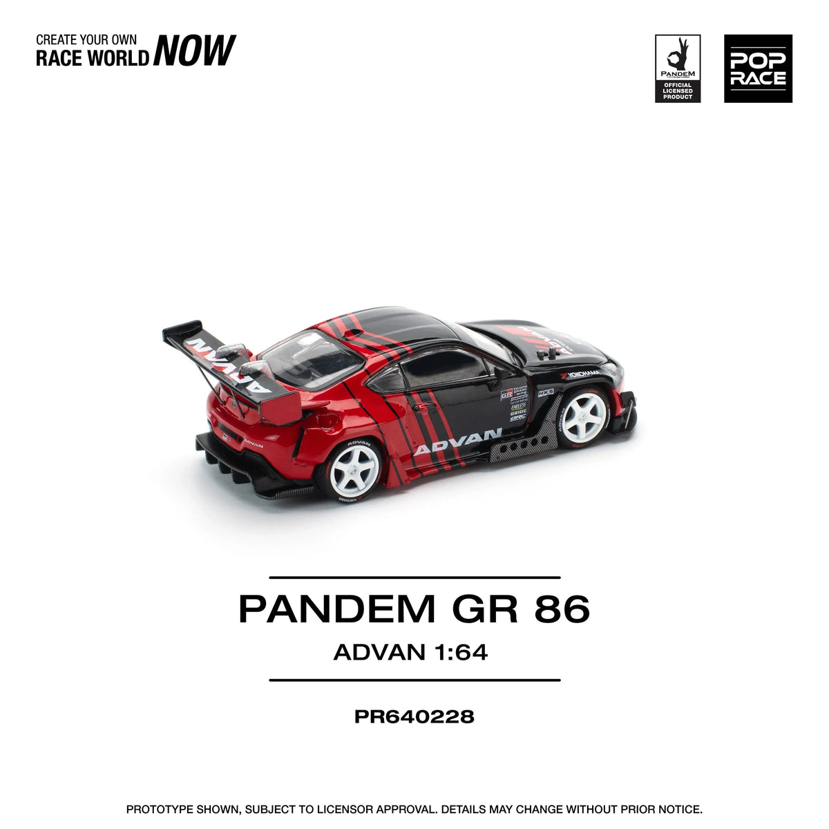 Pandem GR 86 Advan, 1:64 Scale (Red) — image 4