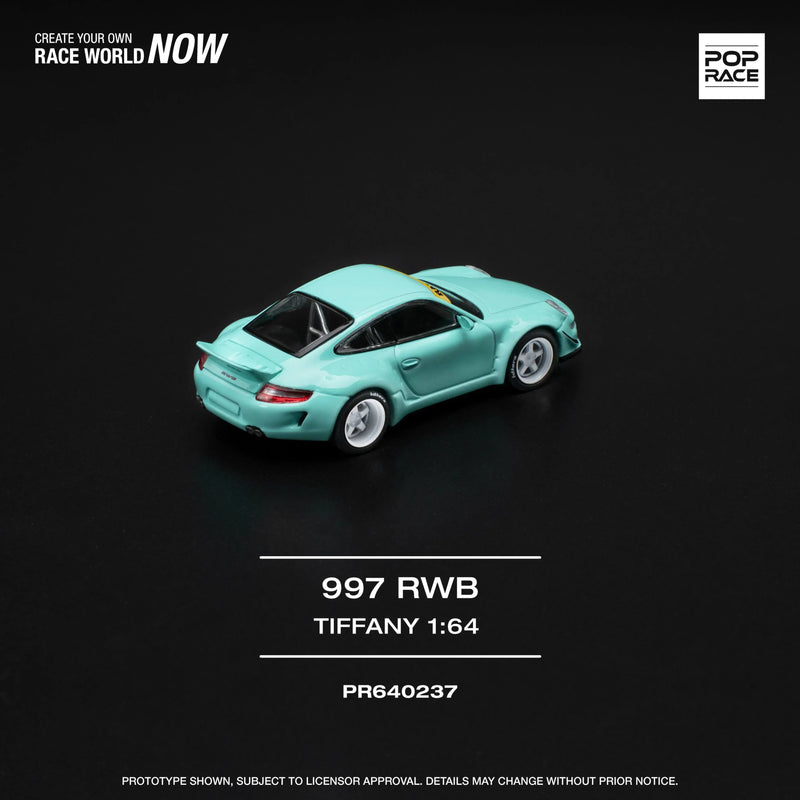 Porsche diecast 997 RWB Tiffany, 1:64 Scale (Blue) — image 2