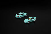 Porsche diecast 997 RWB Tiffany, 1:64 Scale (Blue) — image 3