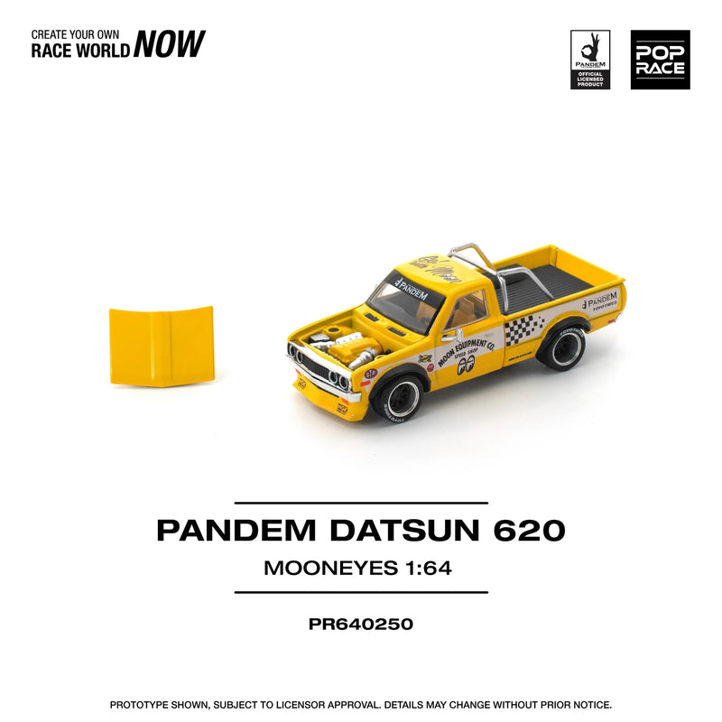 Pandem Datsun 620 Mooneyes, 1:64 Scale (Yellow) — image 1