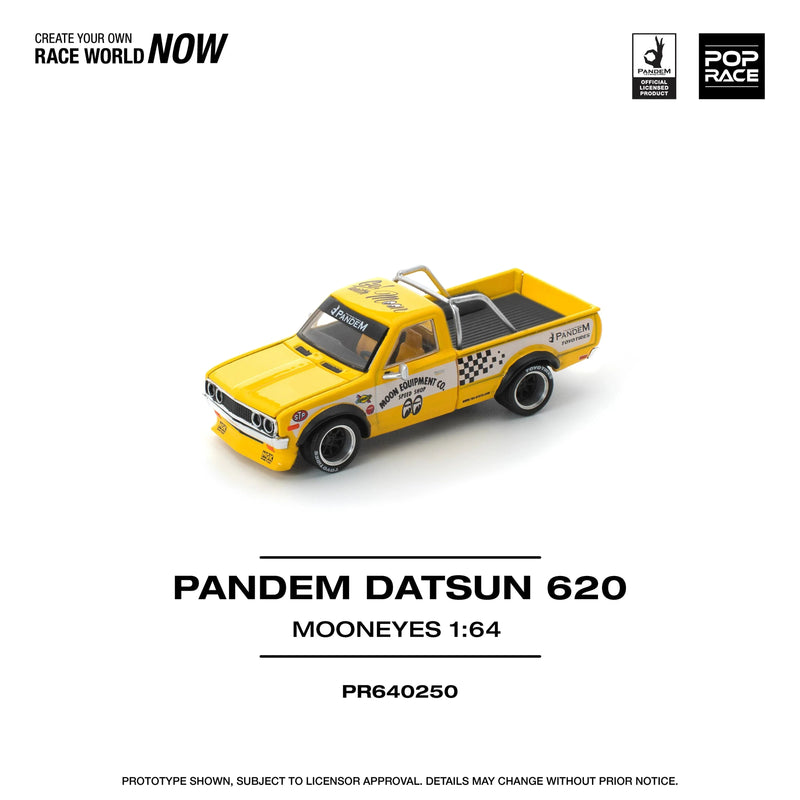 Pandem Datsun 620 Mooneyes, 1:64 Scale (Yellow) — image 2