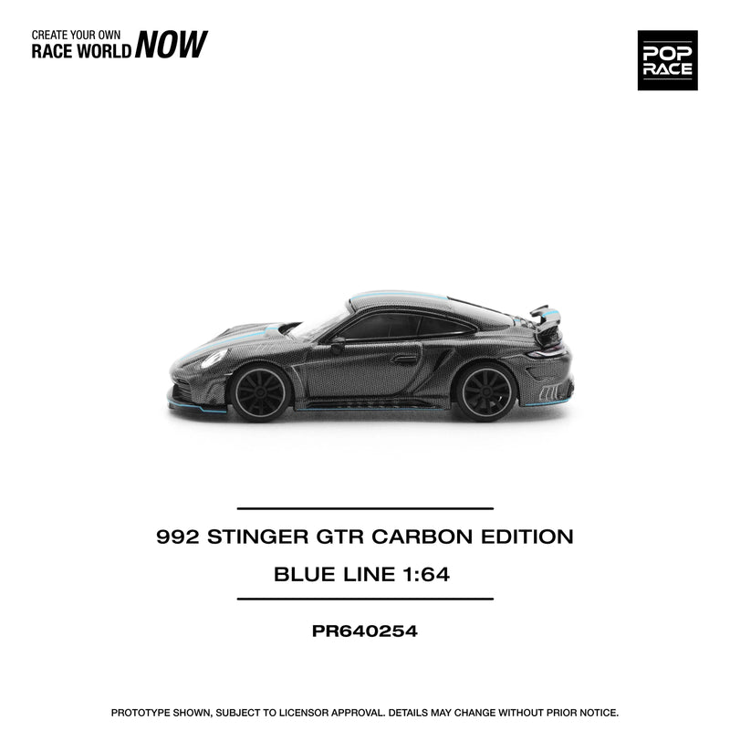 Porsche diecast 992 Stinger GTR Carbon Edition, 1:64 Scale (Black) — image 2