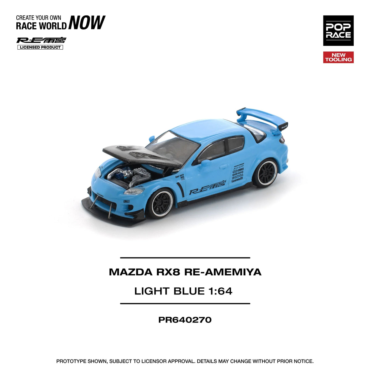 Mazda RX8 Re-Amemiya, 1:64 Scale (Blue) — image 3