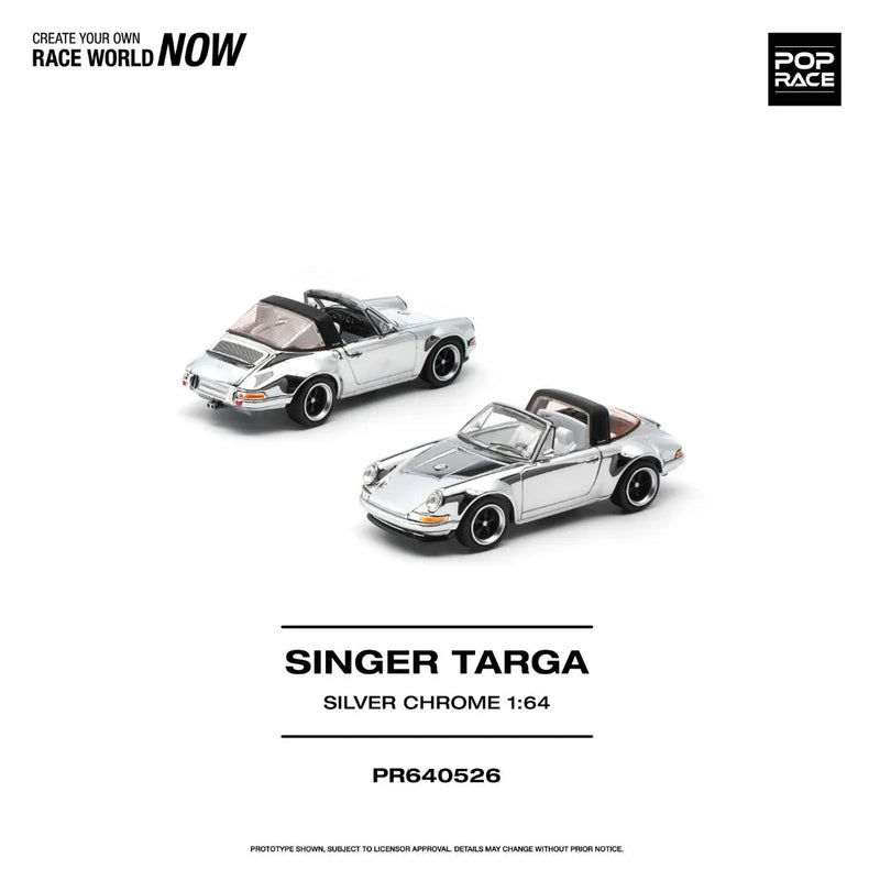 *PRE-ORDER* Singer Targa Silver Chrome, 1:64 Scale — image 1