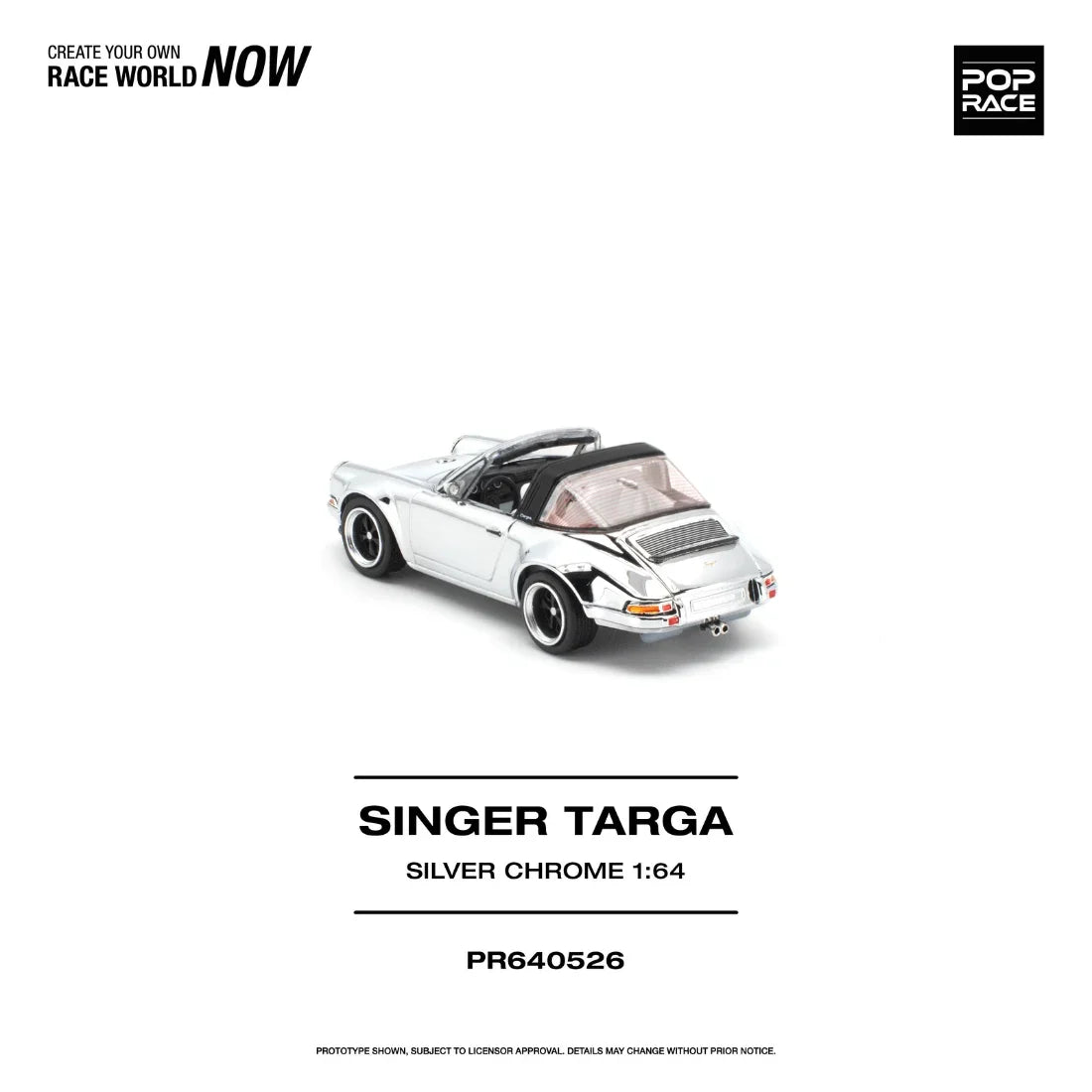 *PRE-ORDER* Singer Targa Silver Chrome, 1:64 Scale — image 3