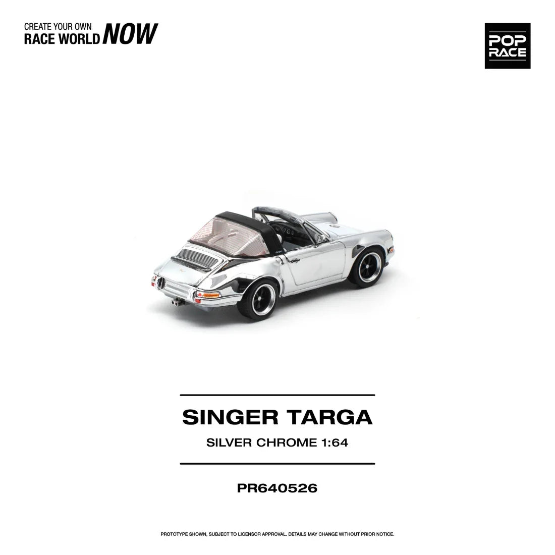*PRE-ORDER* Singer Targa Silver Chrome, 1:64 Scale — image 4