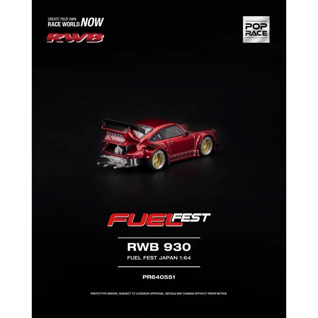 Porsche diecast RWB 930 Fuel Fest , Fuji International Speedway, Japan (Open Rear Hood with Engine Details) 2026, 1:64 Scale — image 2