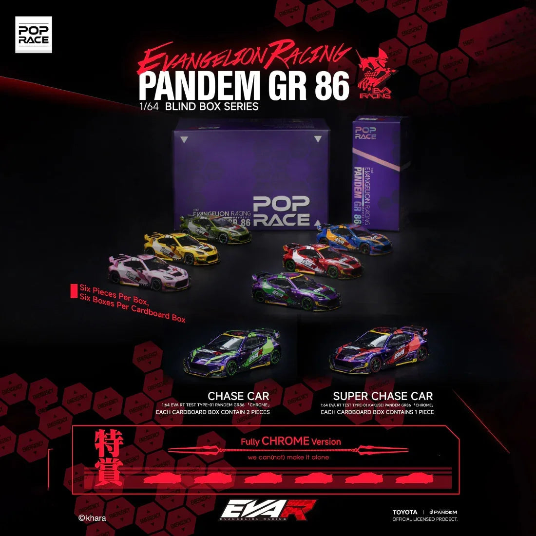 *PRE-ORDER* Racing Pandem GR 86 Blind Box Series(1 Random Car From the 6-Car Series), 1:64 Scale — image 2