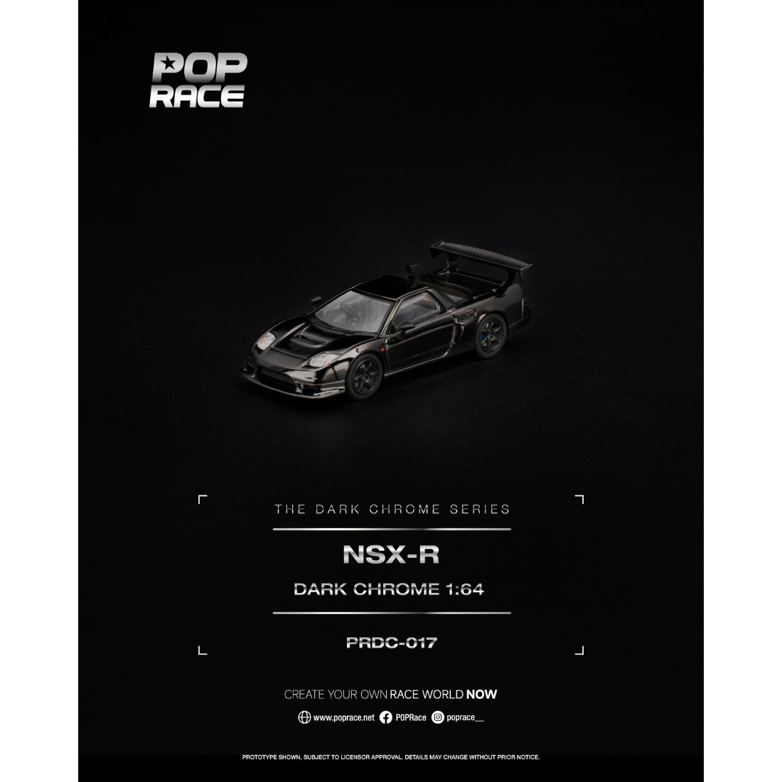 *PRE-ORDER* NSX-R, 1:64 Scale (Dark Chrome) — image 1