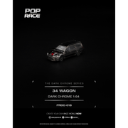 *PRE-ORDER* R34 WAGON, 1:64 Scale (Dark Chrome) — image 1