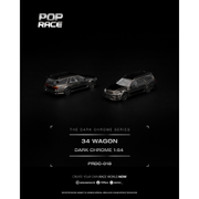 *PRE-ORDER* R34 WAGON, 1:64 Scale (Dark Chrome) — image 3