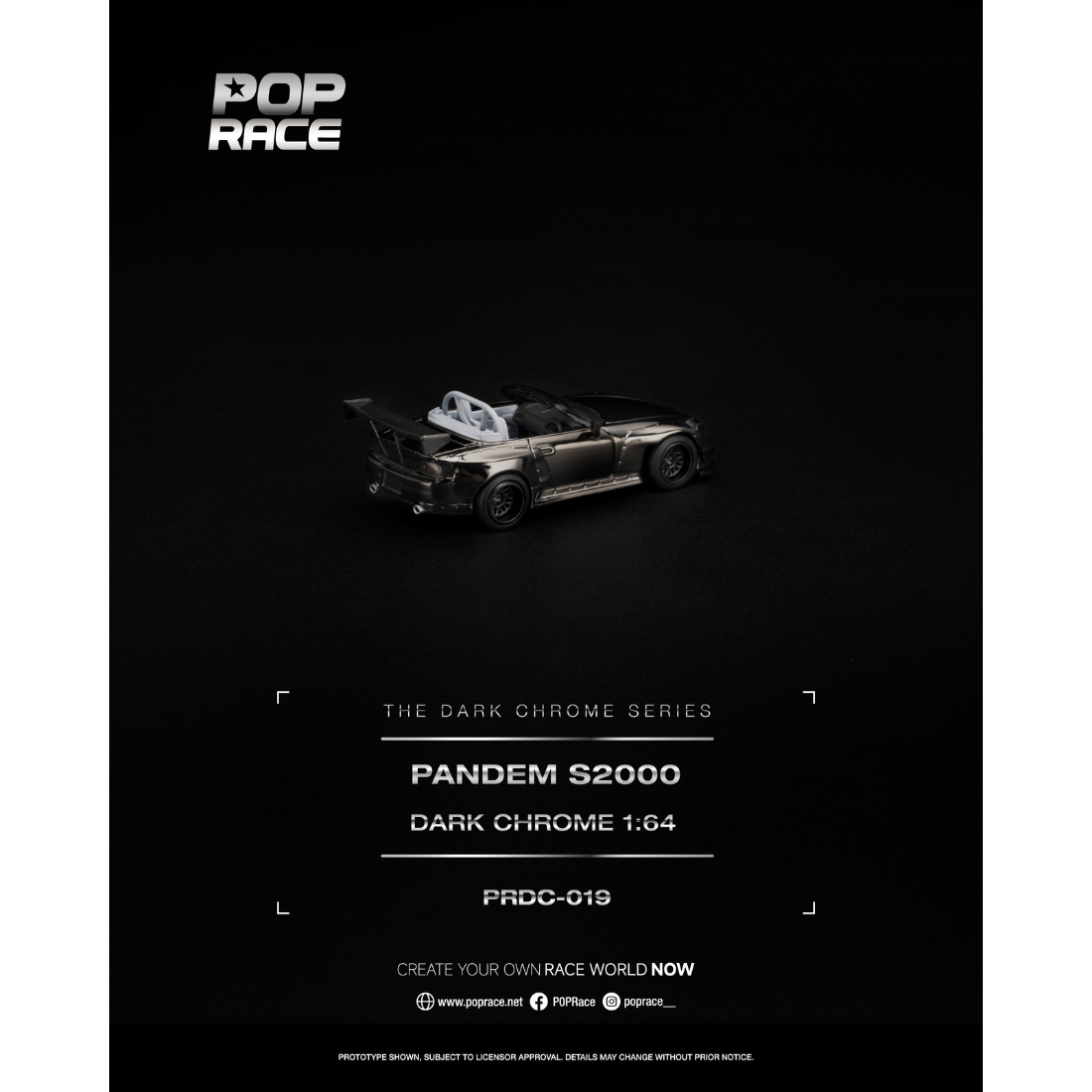 *PRE-ORDER* Pandem S2000, 1:64 Scale (Dark Chrome) — image 2