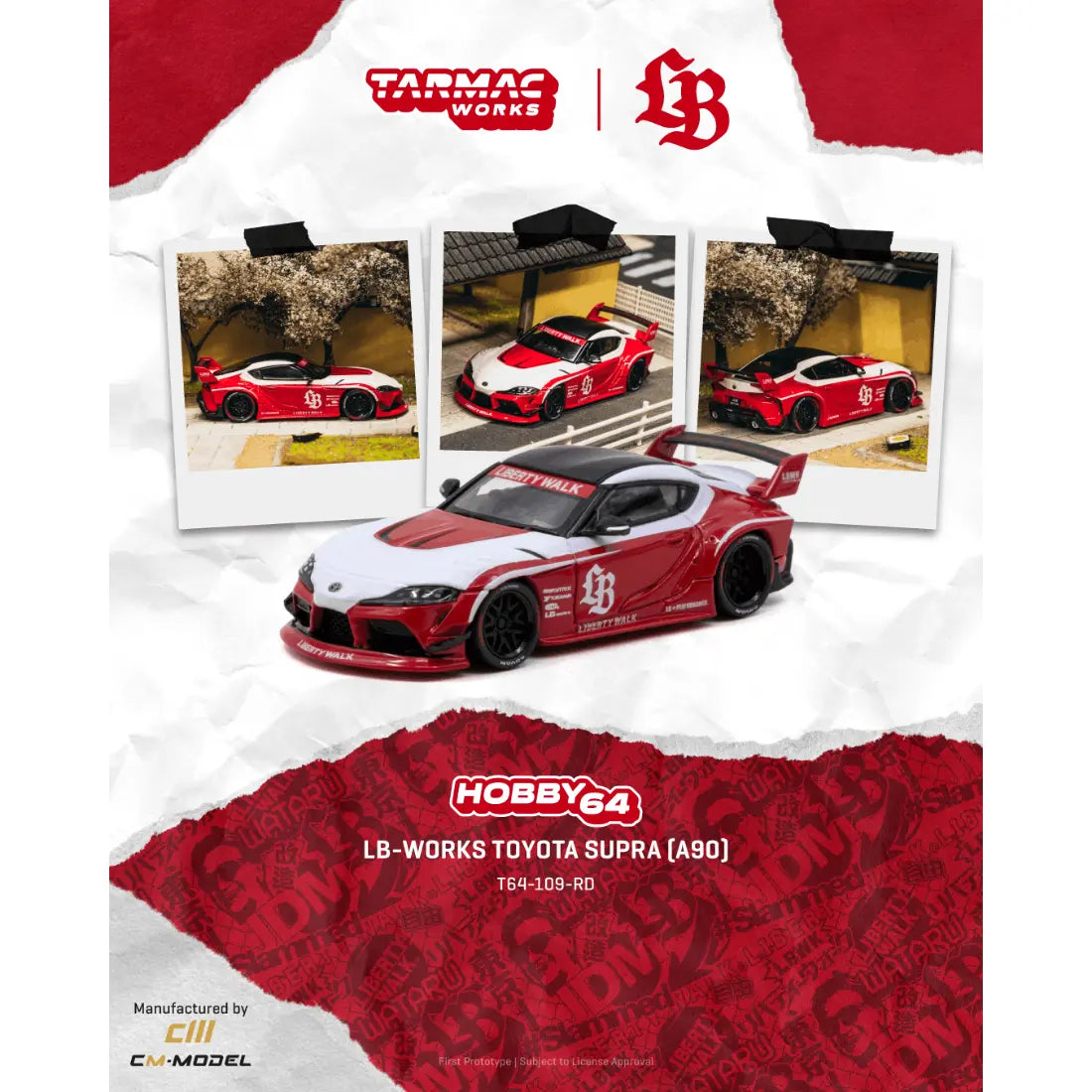 *PRE-ORDER* LB-WORKS TOYOTA SUPRA (A90), 1:64 Scale (Red) — image 1