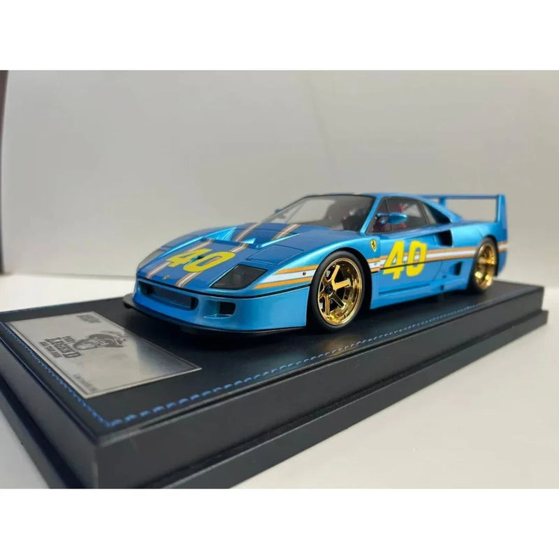Larry Wood International Diecast Show The legend Asia Tour Ferrari F40 Resin (Limited to 30) 2026, 1:18 Scale (Blue) — image 1