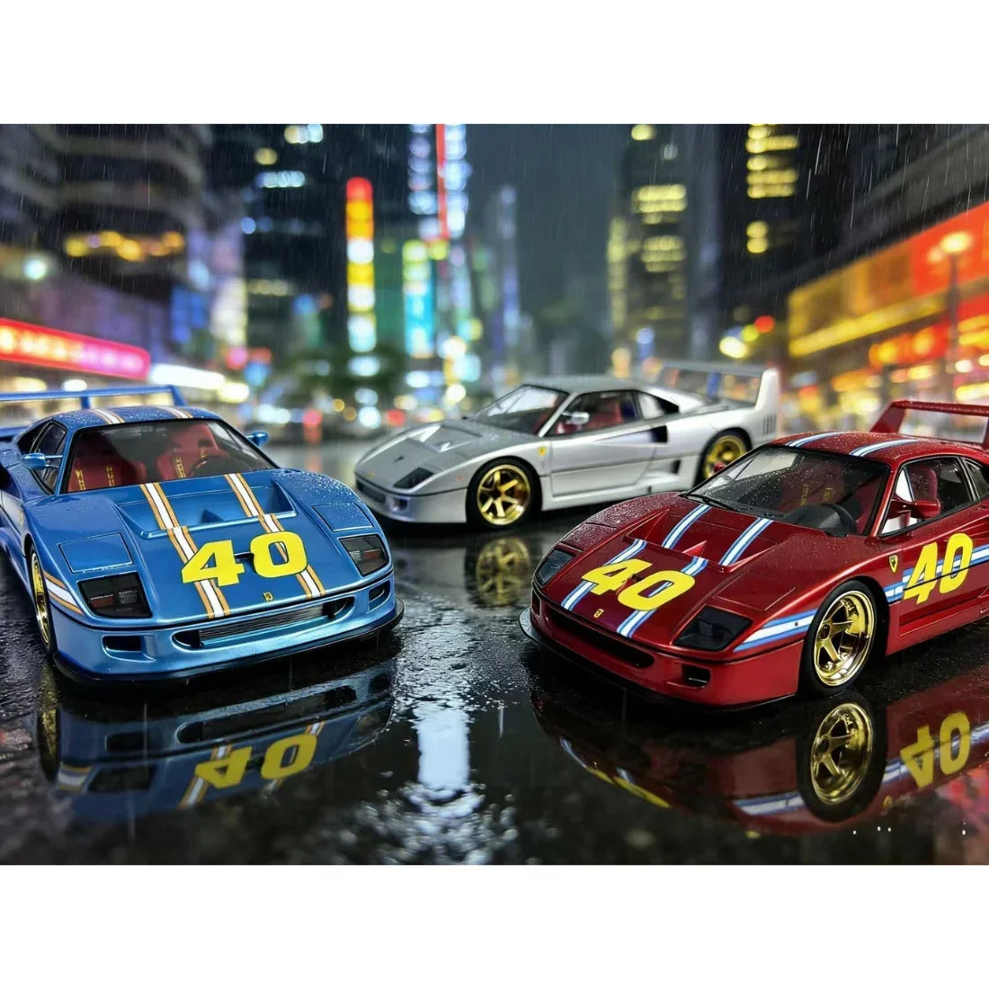 Larry Wood International Diecast Show The legend Asia Tour Ferrari F40 Resin (Limited to 30) 2026, 1:18 Scale (Blue) — image 7