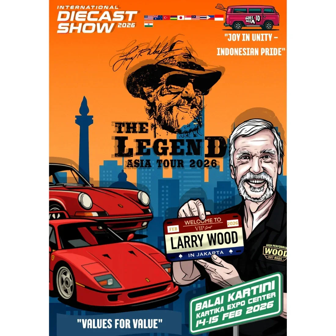 Larry Wood International Diecast Show The legend Asia Tour Ferrari F40 Resin (Limited to 100) 2026, 1:18 Scale (Red) — image 9