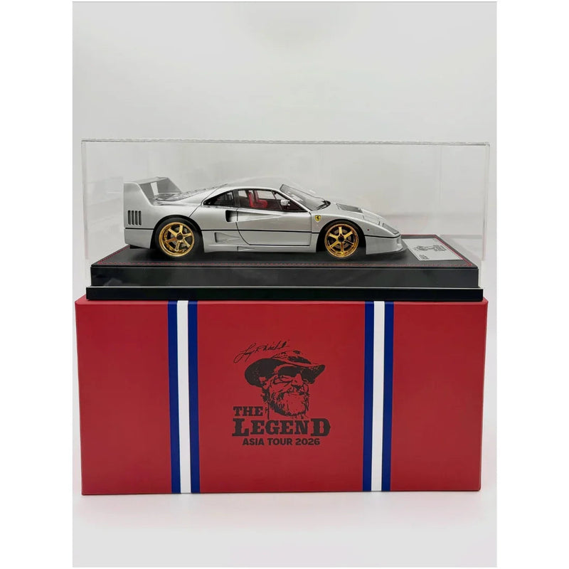 Larry Wood International Diecast Show The legend Asia Tour Ferrari F40 Resin (Limited to 30) 2026, 1:18 Scale (Silver) — image 1