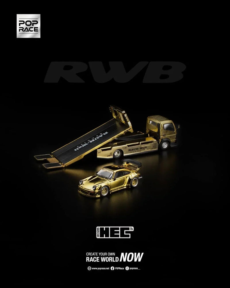 *HEC 2026* Porsche diecast RWB 930 Pandem Fuso-300, 1:64 Scale (Gold) — image 1