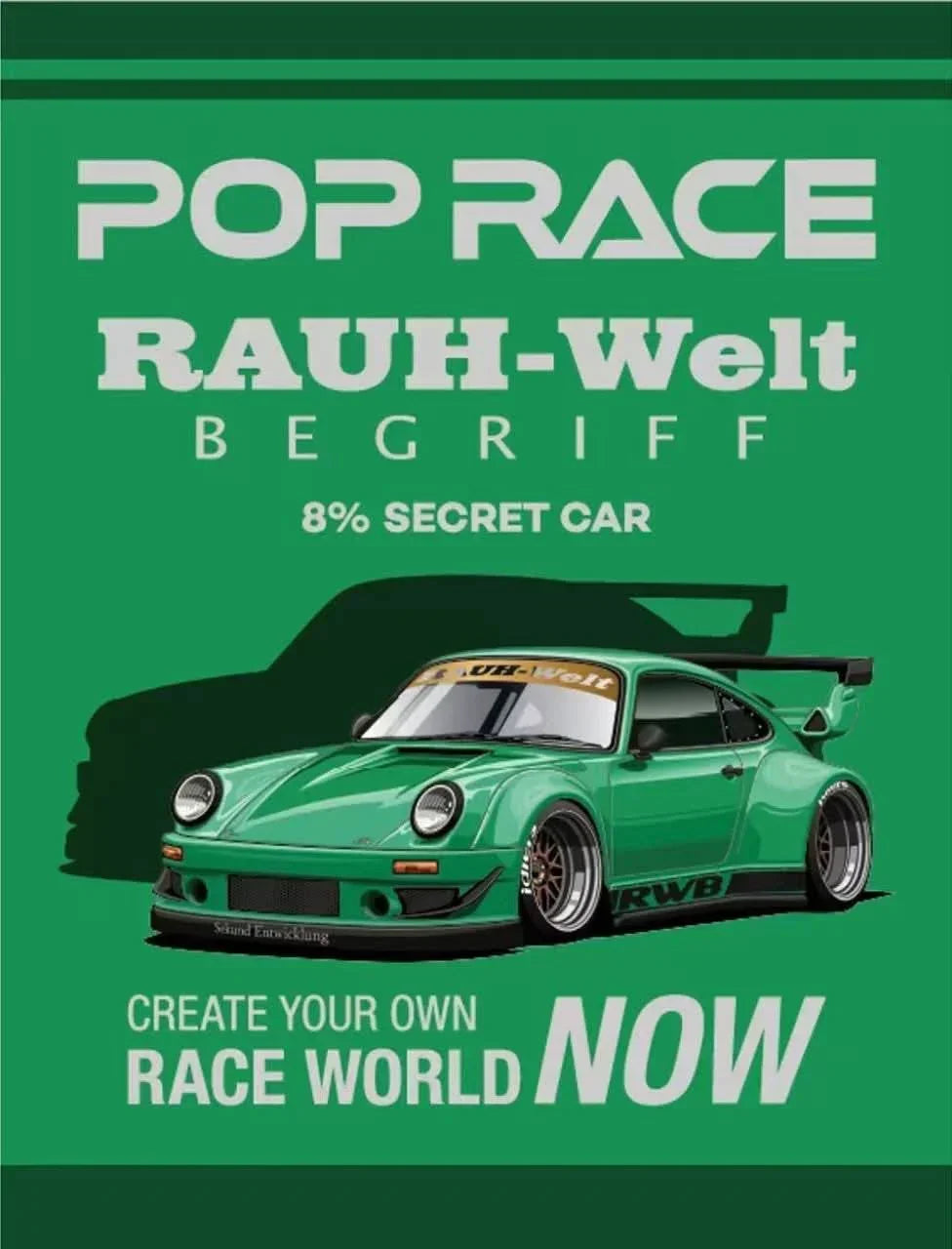 *HEC 2026* Porsche diecast RWB 930, 1:64 Scale (Green) — image 1
