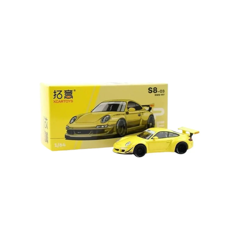 Porsche diecast RWB 997, 1:64 Scale (Yellow) — image 1