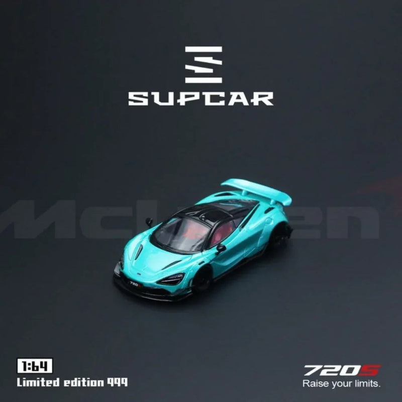 SupCar McLaren 720S alloy car model, 1:64 scale (Cyan Blue) — image 1