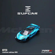SupCar McLaren 720S alloy car model, 1:64 Scale (Bright Blue) — image 1