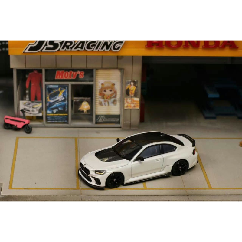 *PRE-ORDER* BMW M4 G82 GTR Edition, Adro Body Kit Wild Body, 1:64 Scale (Pearl White) — image 1