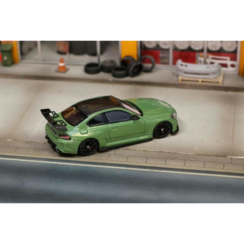 *PRE-ORDER* BMW M4 G82 GTR Edition, Adro Body Kit Wild Body, 1:64 Scale (Olive Green) — image 1
