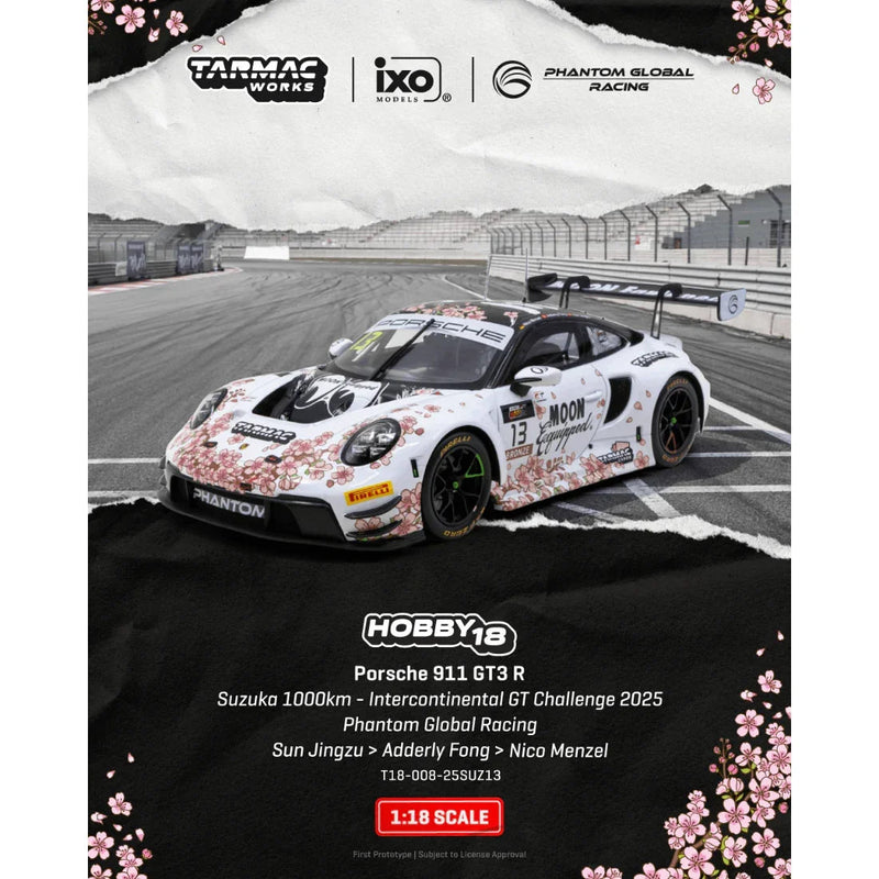 *PRE-ORDER* Porsche diecast 911 GT3 R Suzuka 1000km - Intercontinental GT Challenge Phantom Global Racing 2025, 1:18 Scale — image 1