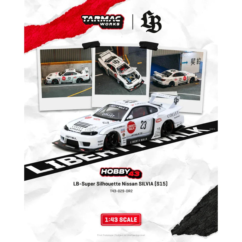 *PRE-ORDER* LB-Super Silhouette Nissan SILVIA (S15) Drift (Open Bonnet & with Engine Compartment) 2025, 1:64 Scale — image 1