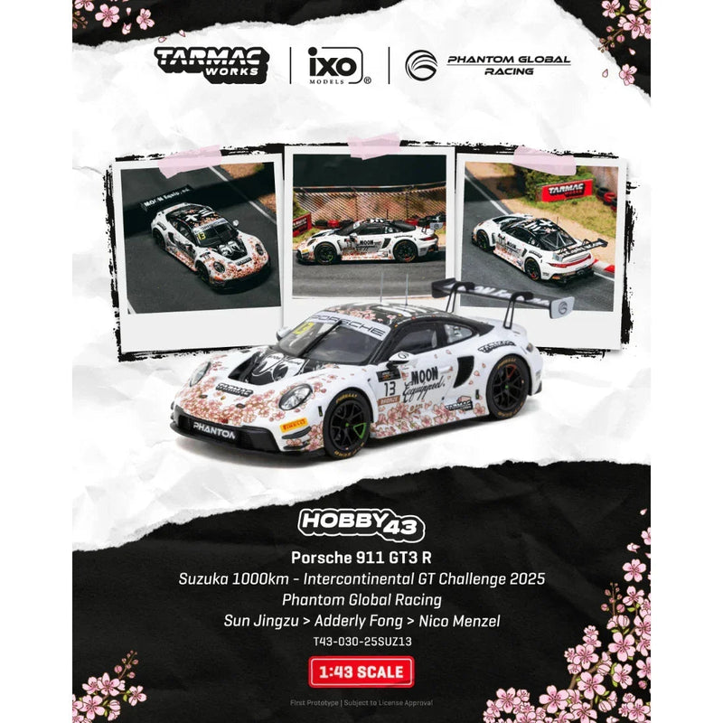 *PRE-ORDER* Porsche diecast 911 GT3 R Suzuka 1000km - Intercontinental GT Challenge Phantom Global Racing Sun Jingzu / Adderly Fong / Nico Menzel 2025, 1:43 Scale — image 1