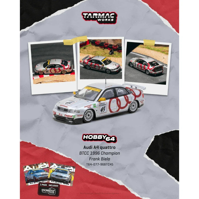 *PRE-ORDER* Audi A4 Quattro BTCC 1996 Champion Frank Biela, 1:64 Scale — image 1