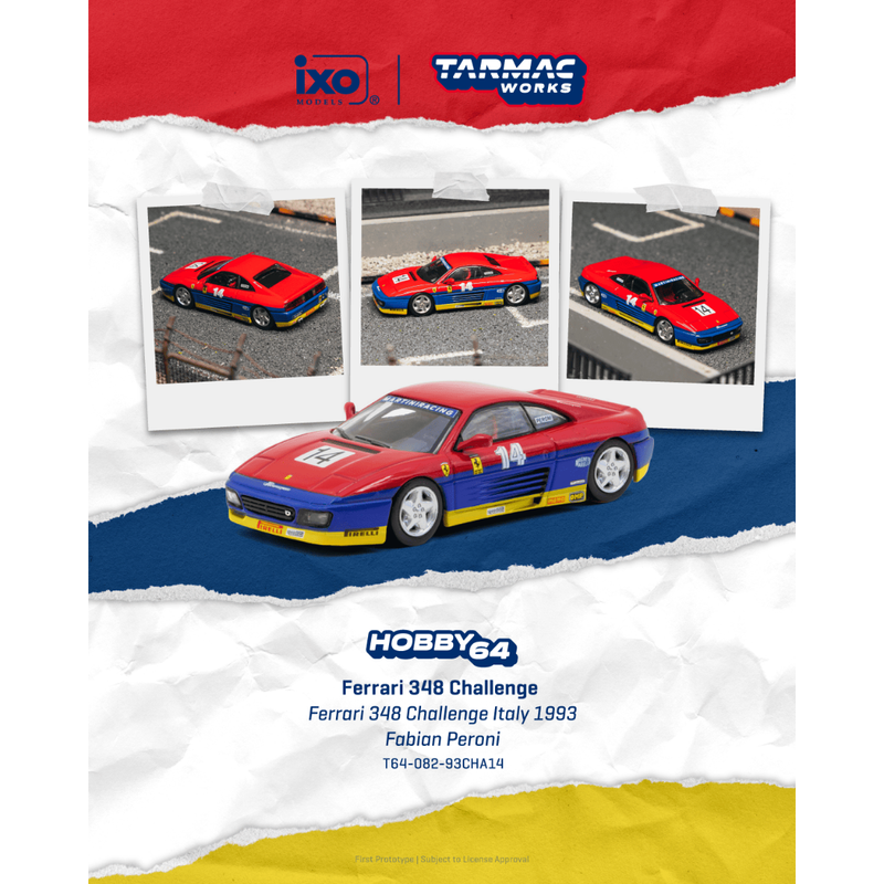 *PRE-ORDER* Ferrari 348 Challenge Ferrari 348 Challenge Italy 1993 Fabian Peroni, 1:64 Scale — image 1